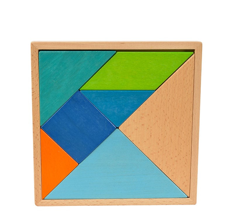 Wooden Colorful Jigsaw Tangram Puzzle