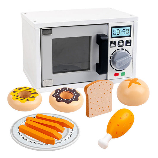 Wooden Microwave Oven Simulation Toy
