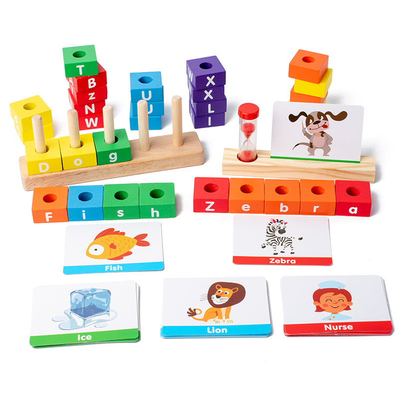 Montessori Learning Blocks – Alphabet & Number Matching Game