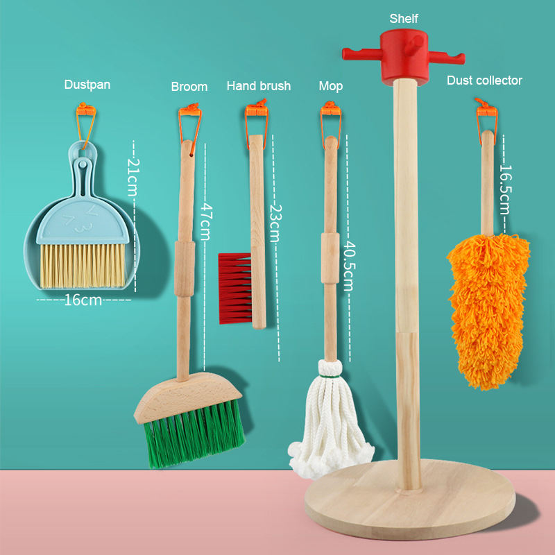 Wooden Cleaning Tools Set