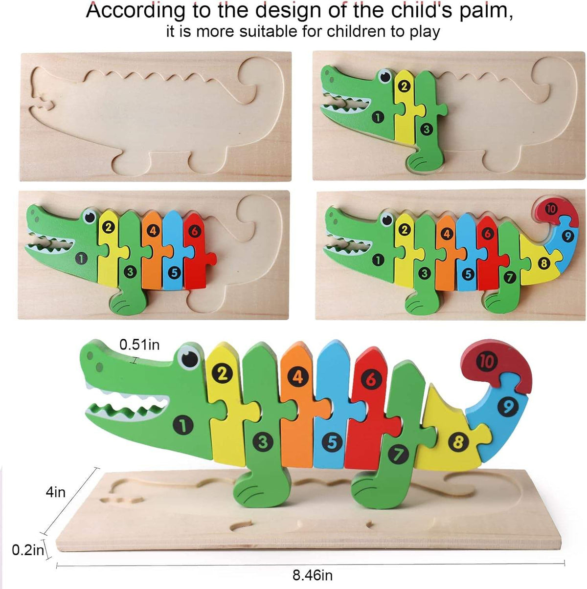 Wooden Montessori Educational 3D Jigsaw Puzzle game
