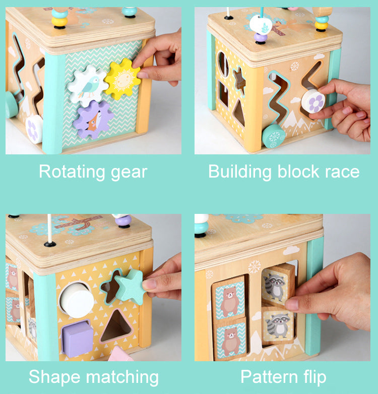 5-in-1 Wooden Fine Sensory Skills and Motor Activity Box
