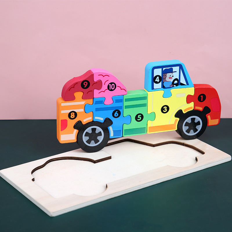 Wooden Montessori Educational 3D Jigsaw Puzzle game
