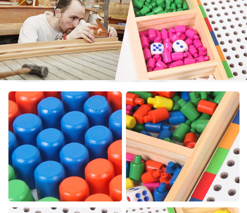 Montessori 2-in-1 Wooden Mushroom Nails Toy – Fine Motor Skills & Creativity Builder