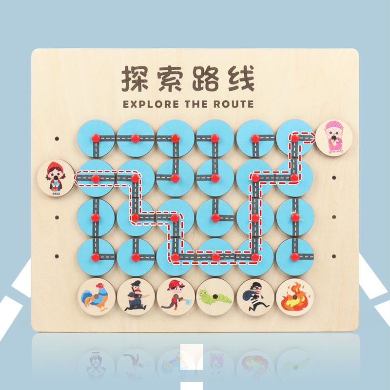 Wooden Explore the Route Maze Puzzle