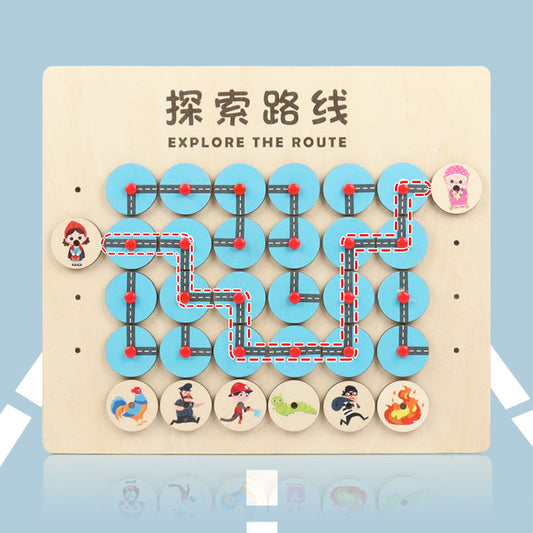 Wooden Explore the Route Maze Puzzle