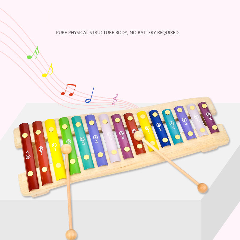 Wooden 15-tone Xylophone Music Toy