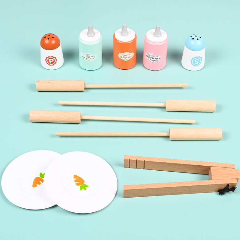 Wooden Barbecue Grill Toy Set