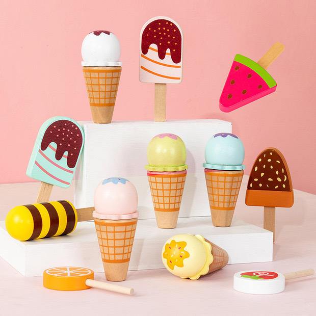 Wooden Ice Cream Shop Toy Set