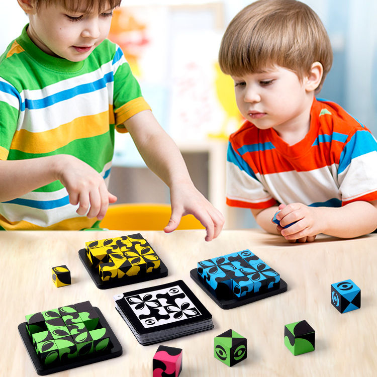 3D Art Wooden Cube Building Block