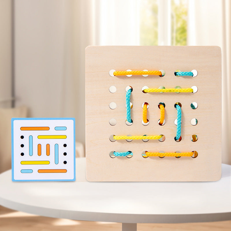 Montessori Rope Battle Game – Pattern Matching Toy for Early Learning