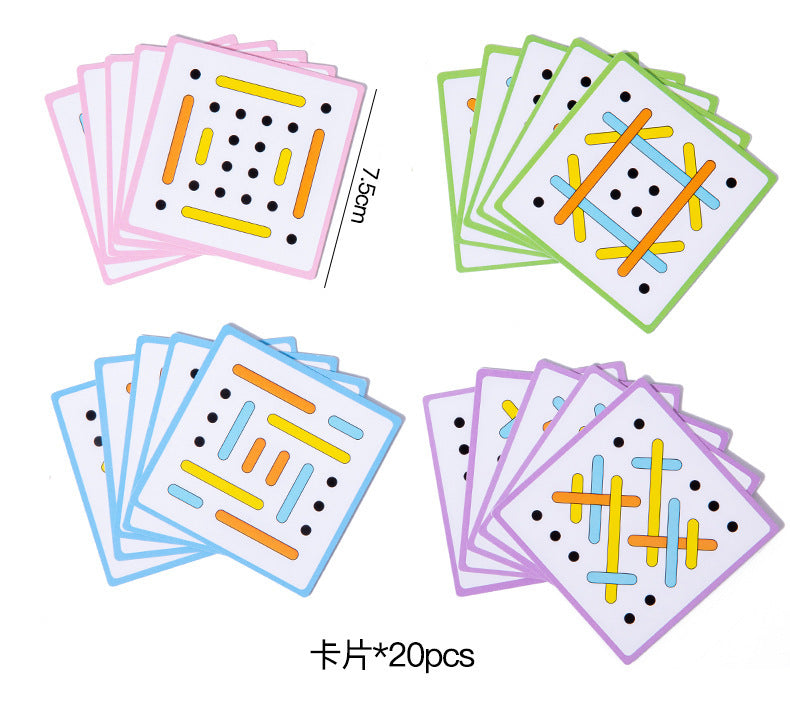 Montessori Rope Battle Game – Pattern Matching Toy for Early Learning