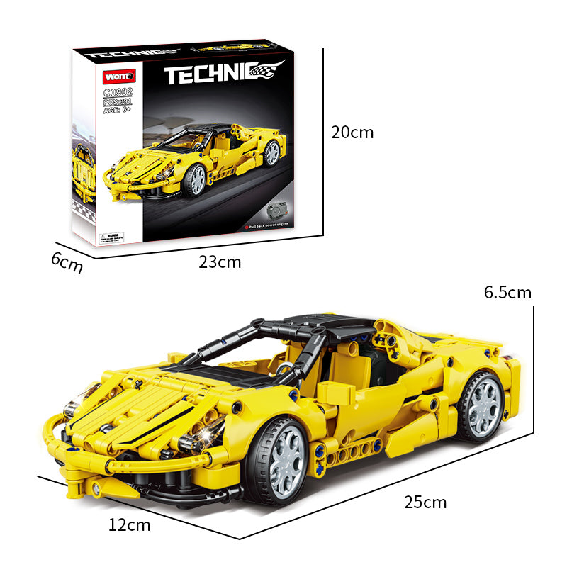 Racing Sport Car Building Blocks Set Vehicle Kit Toy Car