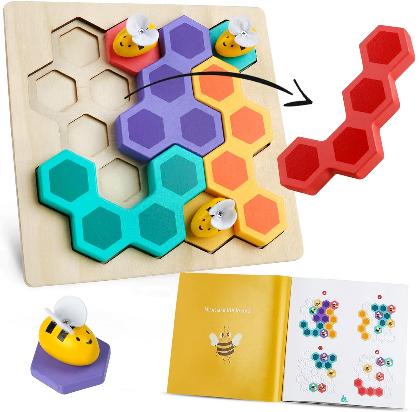 Wooden Logical Thinking Exercise Bee Challenge Game