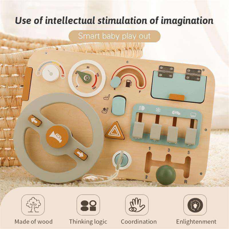 Wooden Driving Car Stimulation Toy