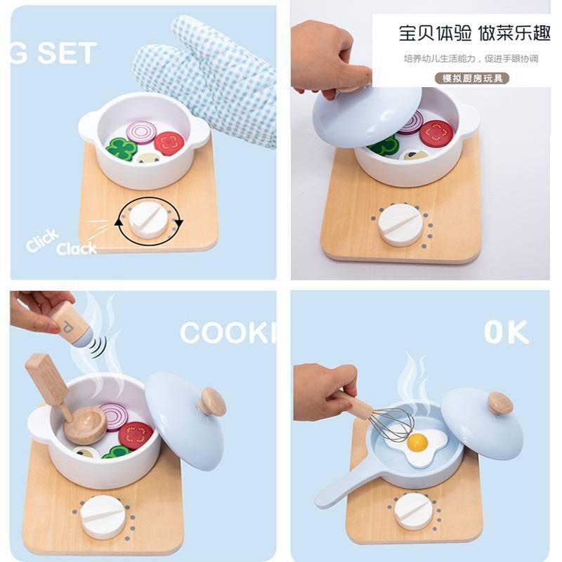 Wooden Food Cooking Kitchenware Set
