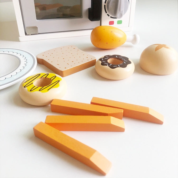 Wooden Microwave Oven Simulation Toy