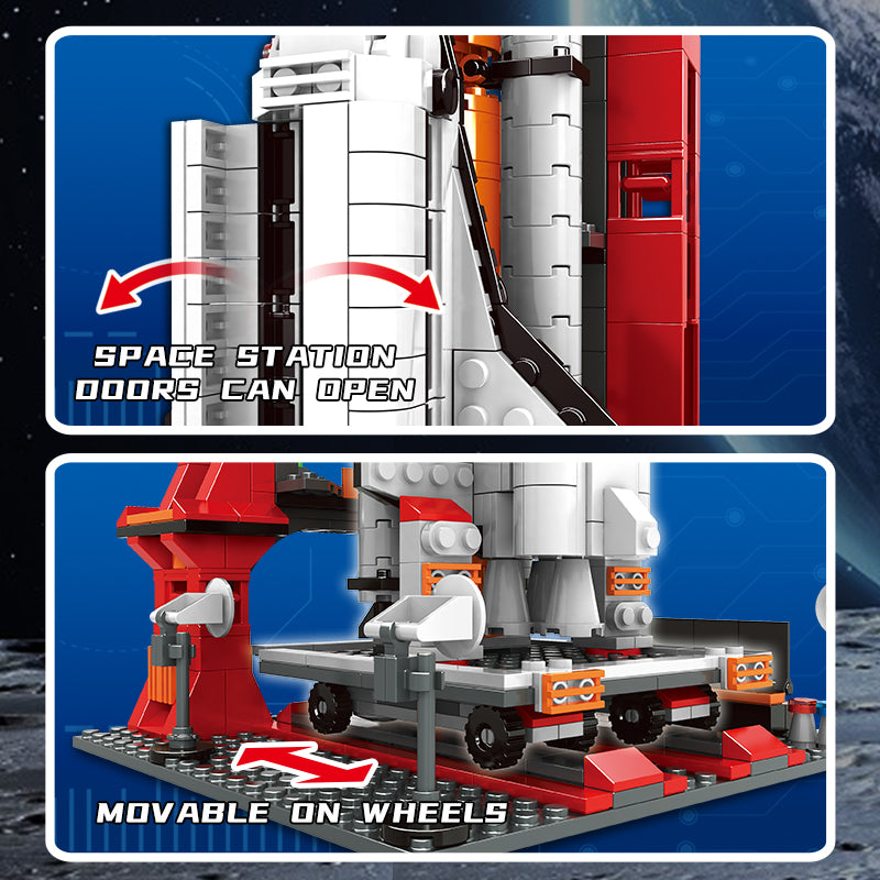 Aviation Space Ship Shuttle Building Block Brick Set Toy Aerospace Space Toy for Kids