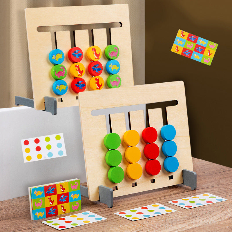 Wooden Dinosaur Puzzle - Color Matching Maze Game for Kids