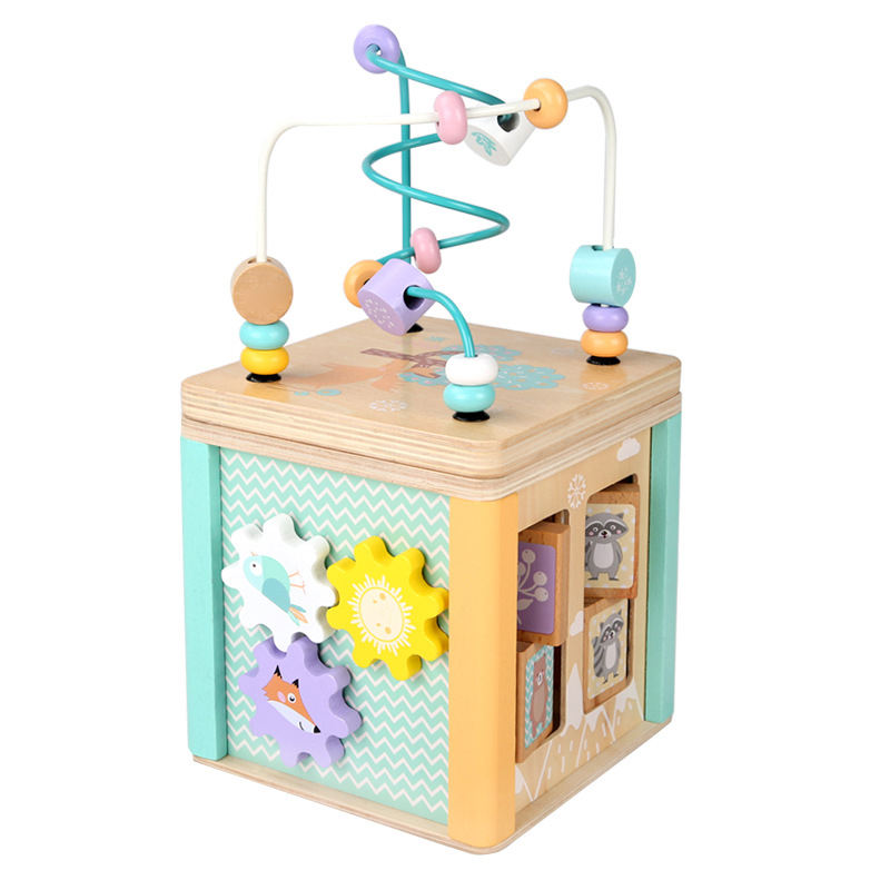 5-in-1 Wooden Fine Sensory Skills and Motor Activity Box