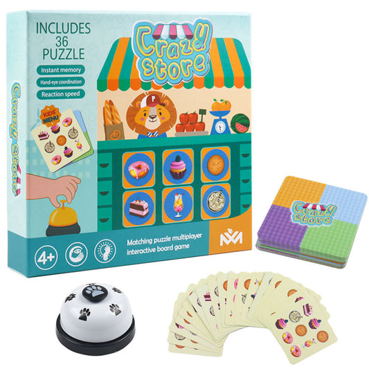 Wooden Crazy Store Food Pairing Memory Puzzle Game