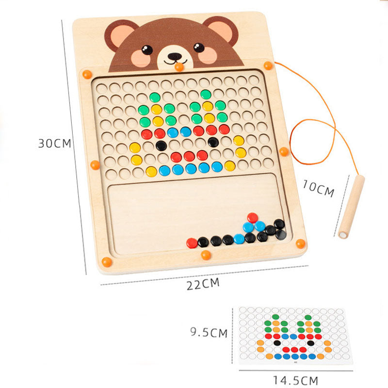 Montessori Wooden Drawing Board - Pen Control Training Toy for Toddlers