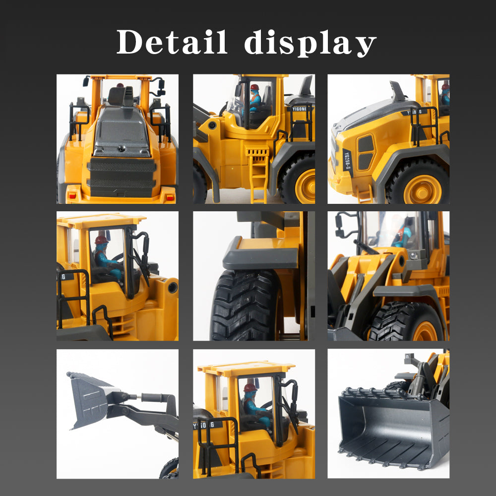 RC Loading Truck 9-Channel Remote Control Engineering Vehicle - Alloy Version