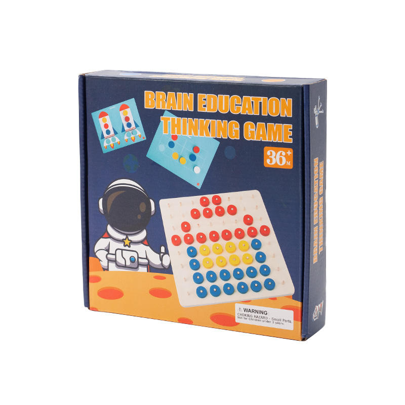 Wooden Early Education Jigsaw Puzzle & Colorful Wisdom Circle Teaching Toy