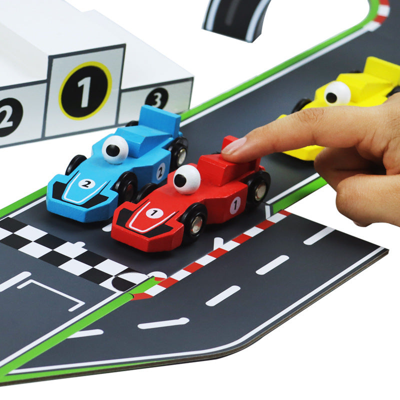 Wooden Train Track Set – DIY Racing & Building Toy
