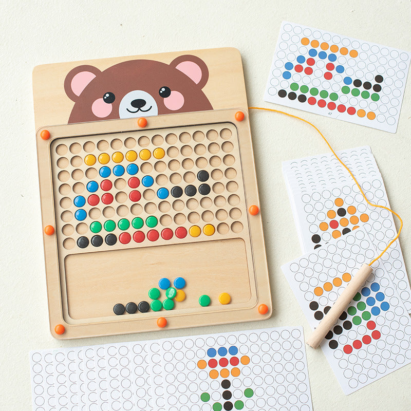 Montessori Wooden Drawing Board - Pen Control Training Toy for Toddlers