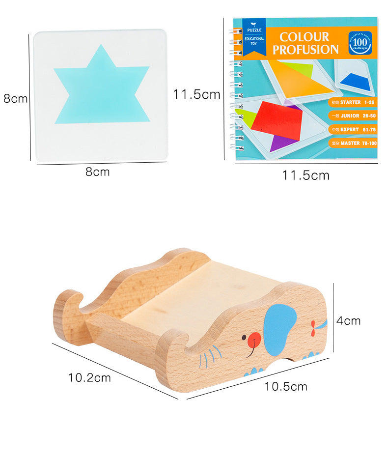 Cascading Shadow Board - Elephant Wooden Puzzle for Creative Play