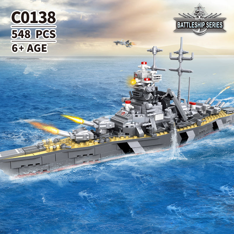 Army Ships Plastic Boat Model Small Building Blocks Bricks Boy Birthday Gift Set