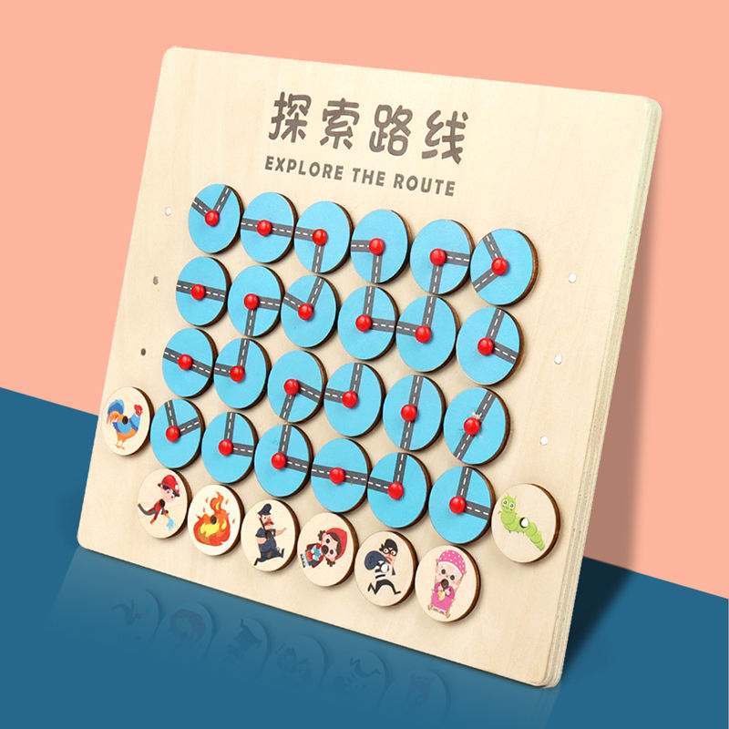 Wooden Explore the Route Maze Puzzle
