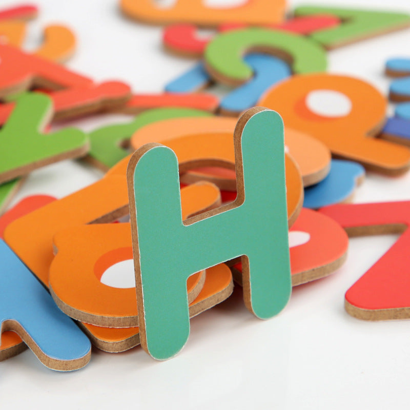 Montessori Wooden Letters – 78-Pc Jigsaw Word Spelling Toy