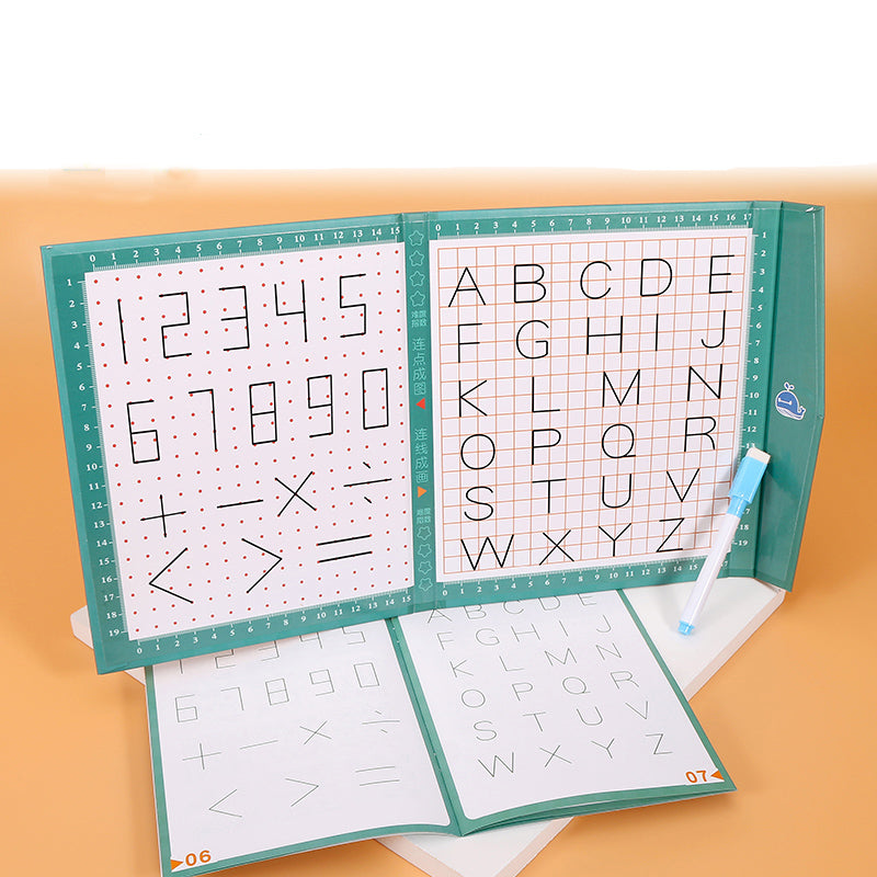 Montessori Wooden Drawing & Ligaturing Toy - Creative Learning Book for Kids (Parent-Child Game)