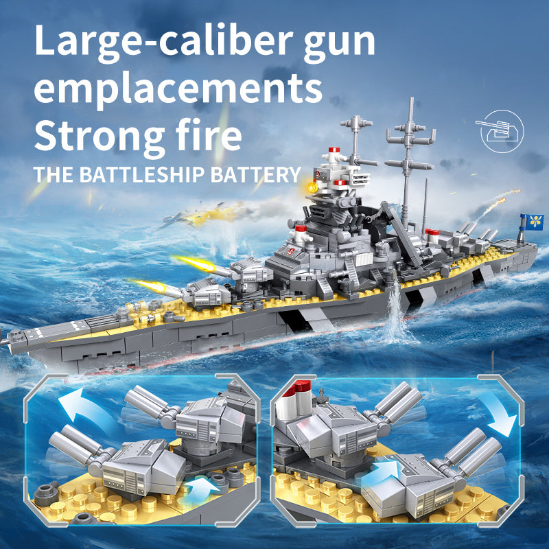 Army Ships Plastic Boat Model Small Building Blocks Bricks Boy Birthday Gift Set