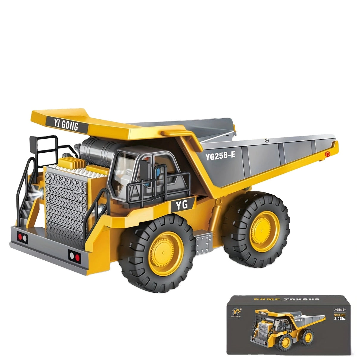 RC Dump Truck 9-Channel Remote Control Engineering Vehicle - Alloy Version