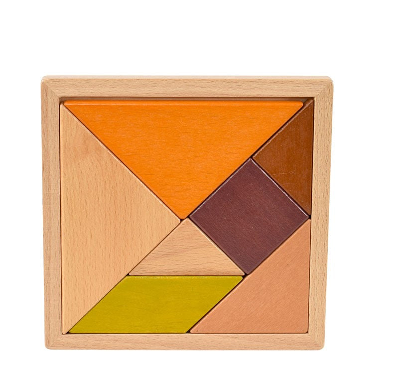 Wooden Colorful Jigsaw Tangram Puzzle