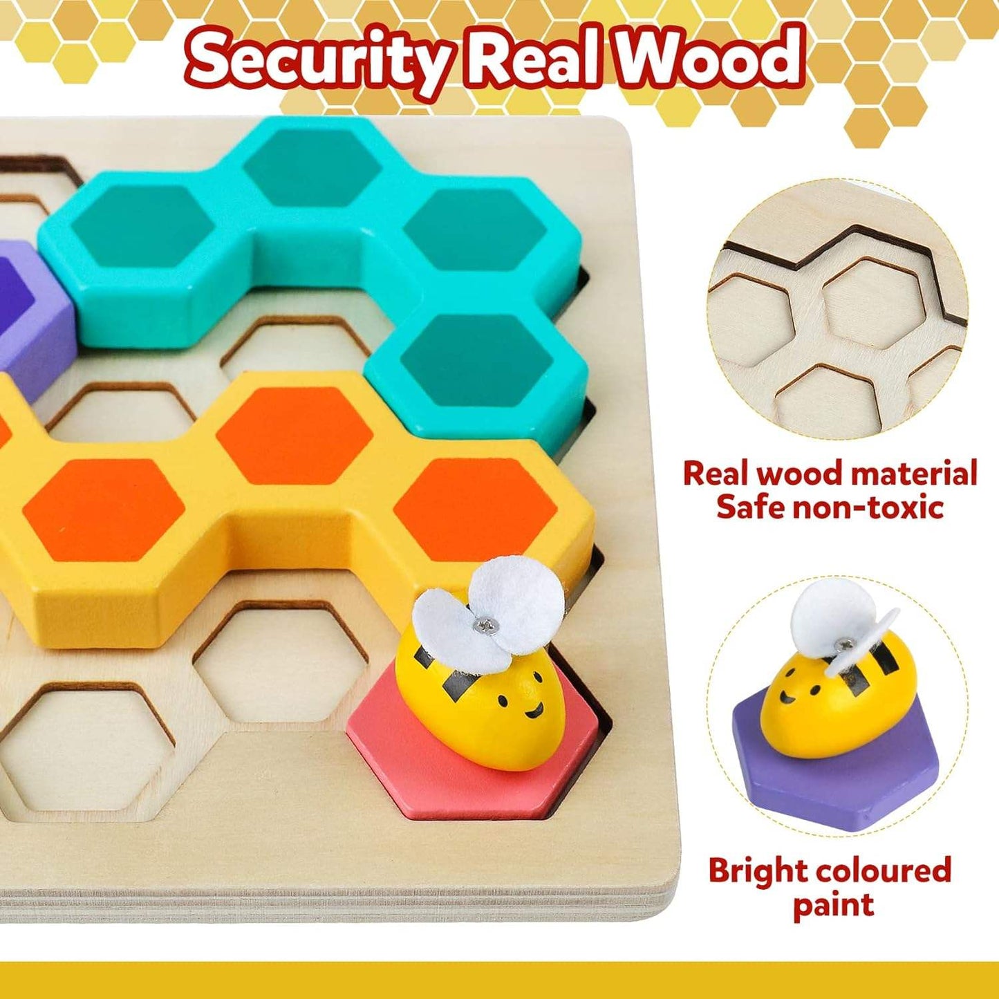 Wooden Logical Thinking Exercise Bee Challenge Game