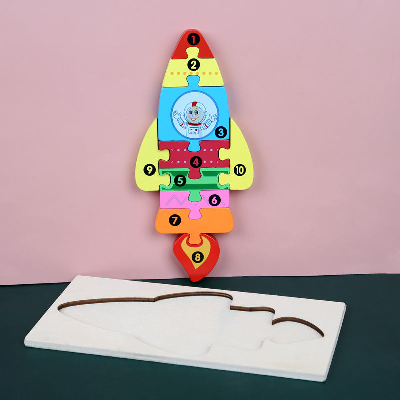 Wooden Montessori Educational 3D Jigsaw Puzzle game