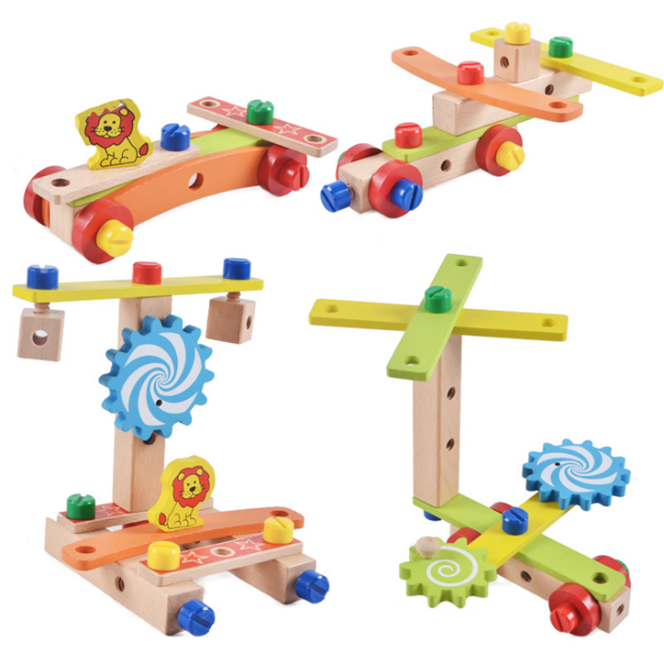 Montessori Building Toy – Wooden Chair Assembly Kit with Tools