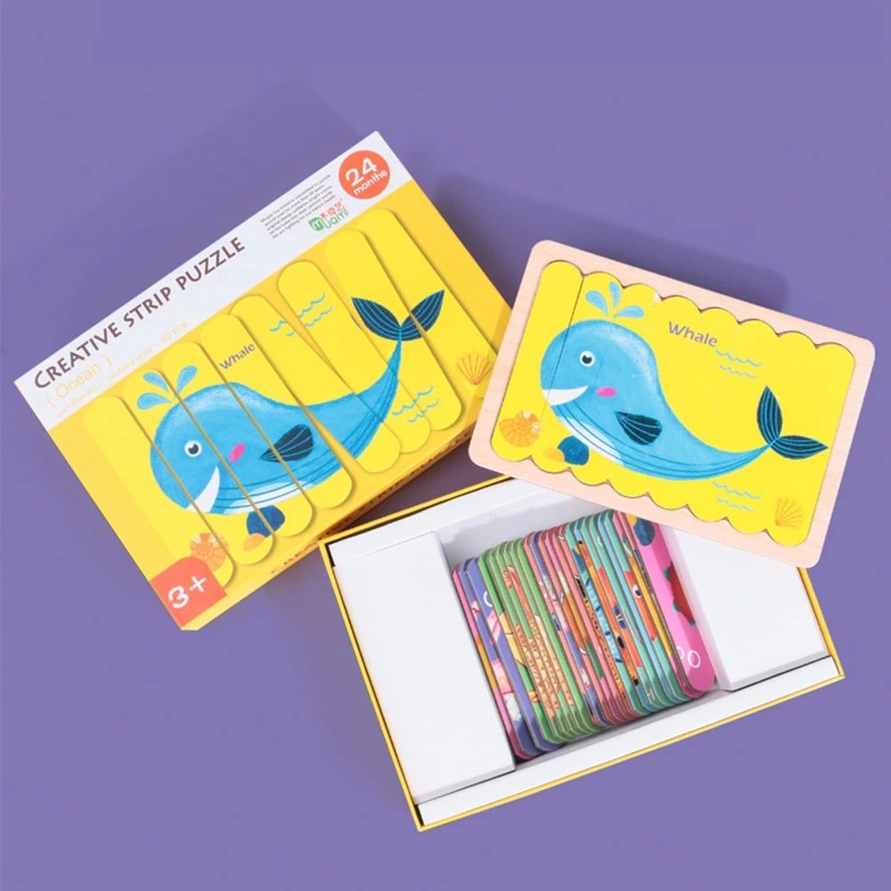 Wooden Educational 32-Piece Ocean Puzzle Jigsaw Toy