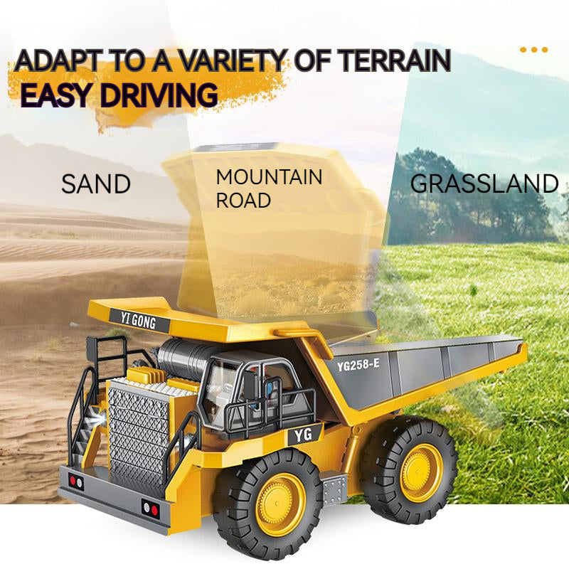 RC Dump Truck 9-Channel Remote Control Engineering Vehicle - Alloy Version