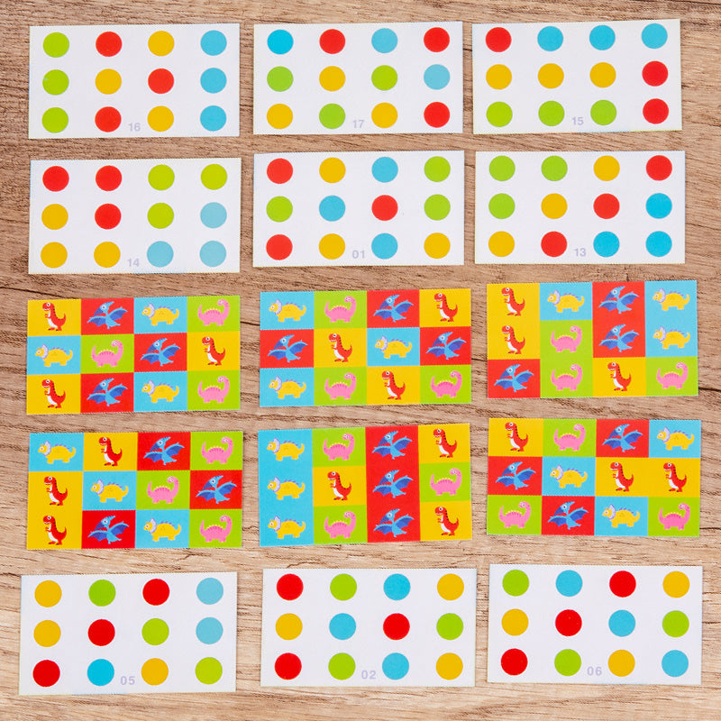Wooden Dinosaur Puzzle - Color Matching Maze Game for Kids