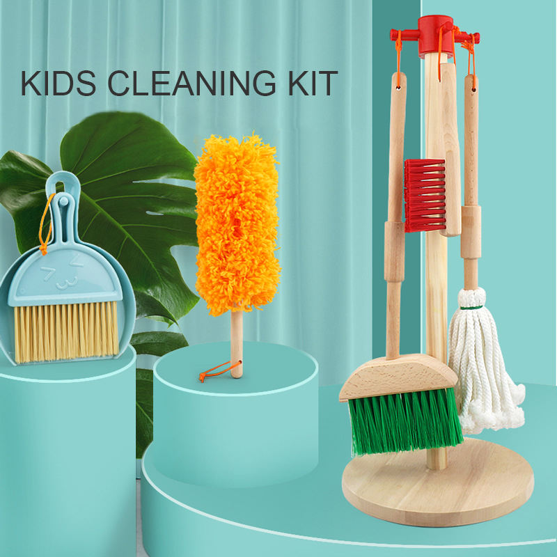 Wooden Cleaning Tools Set