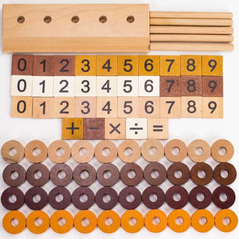 Wooden Educational Digital Pyramid Set Toy