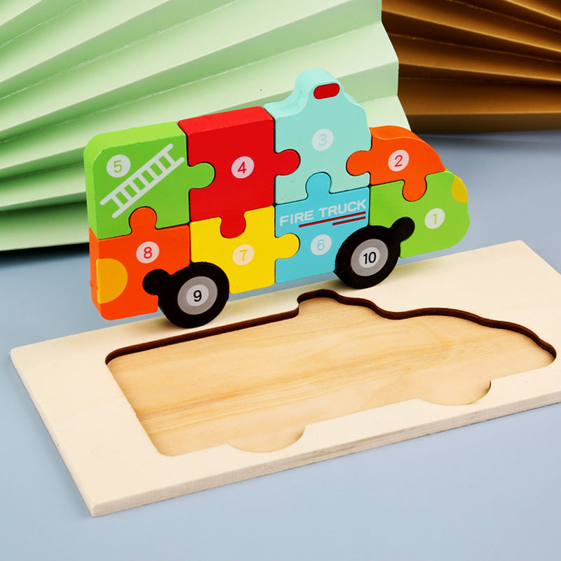 Wooden Montessori Educational 3D Jigsaw Puzzle game