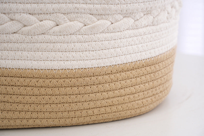 All Essential Woven Baby Diaper Caddy Organizer Cotton Rope Basket