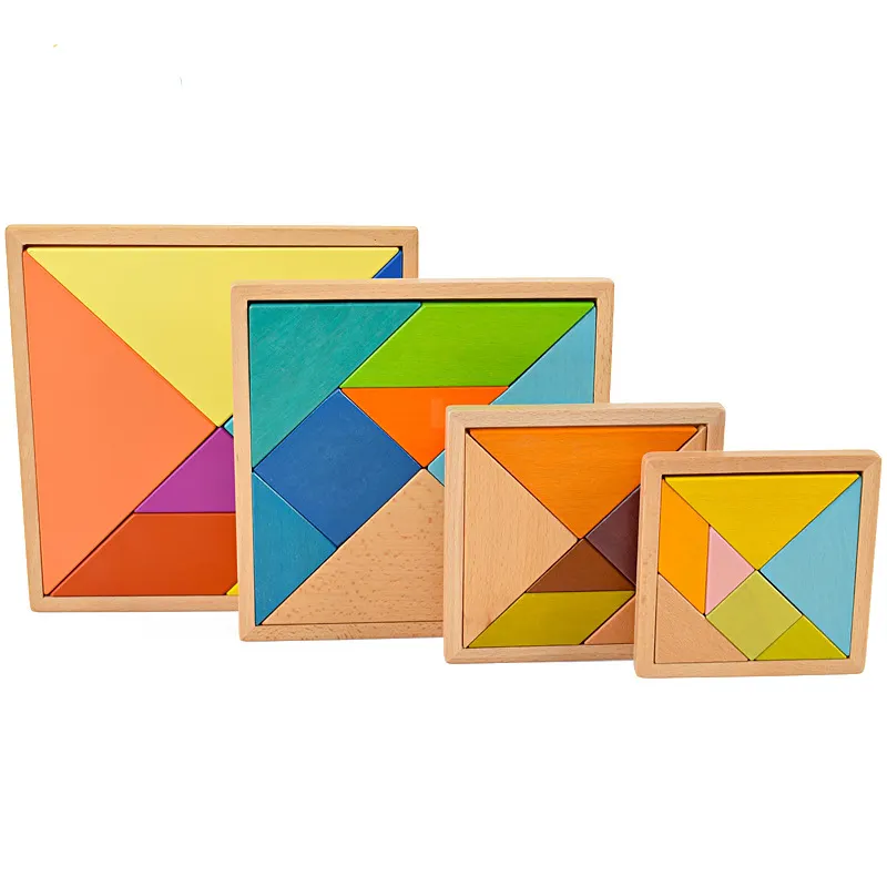 Wooden Colorful Jigsaw Tangram Puzzle