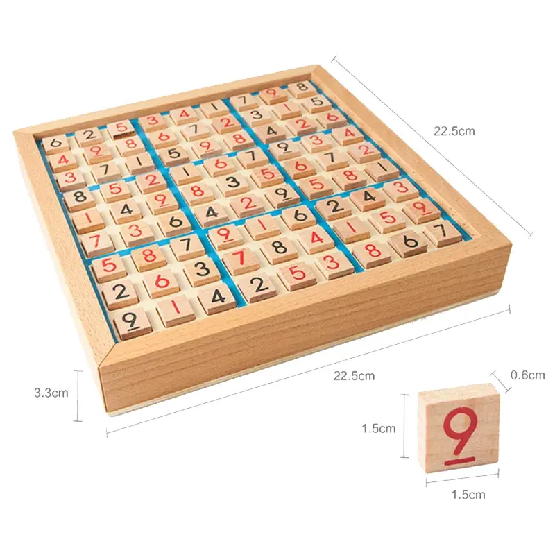 Wooden Educational Sudoku Mathematical Multiplication Table Educational Toy